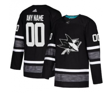 Men's San Jose Sharks adidas Black 2019 NHL All-Star Game Parley Authentic Custom Jersey