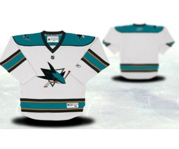 San Jose Sharks Youths Customized White Jersey