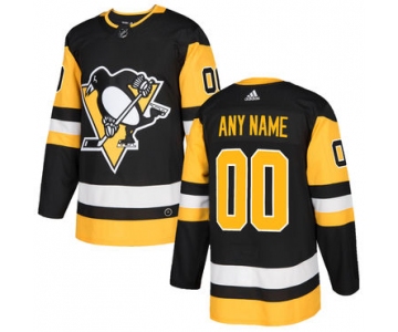 Custom Men's Pittsburgh Penguins Black Alternate Authentic Stitched Adidas NHL Jersey