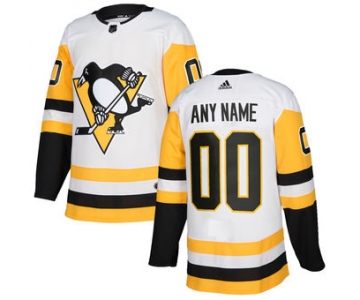 Men's Pittsburgh Penguins adidas White Authentic Custom Jersey