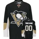 Pittsburgh Penguins Mens Customized Black Jersey