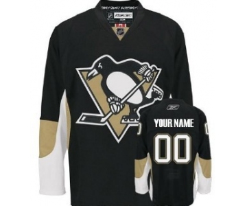 Pittsburgh Penguins Mens Customized Black Jersey