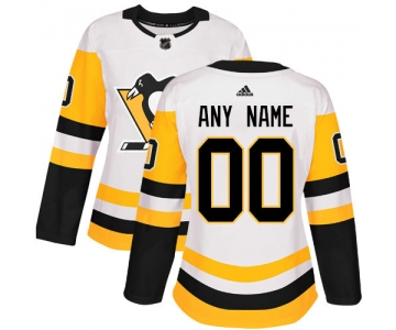 Women's Adidas Pittsburgh Penguins NHL Authentic White Customized Jersey