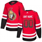 Men's Ottawa Senators Red Customized Drift Fashion Adidas Jersey