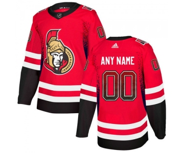 Men's Ottawa Senators Red Customized Drift Fashion Adidas Jersey