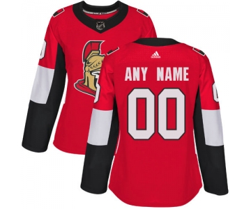 Women's Adidas Ottawa Senators Customized Authentic Red Home NHL Jersey