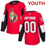 Youth Adidas Ottawa Senators Customized Authentic Red Home NHL Jersey
