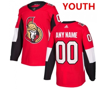 Youth Adidas Ottawa Senators Customized Authentic Red Home NHL Jersey