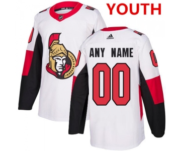 Youth Adidas Ottawa Senators NHL Authentic White Customized Jersey