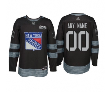 Adidas New York Rangers Black 1917-2017 100th Anniversary Stitched NHL Custom Jersey