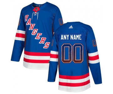 New York Rangers Blue Men's Customized Drift Fashion Adidas Jersey