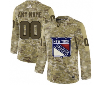 New York Rangers Camo Men's Customized Adidas Jersey