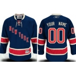 New York Rangers Mens Customized Navy Blue Third Jersey