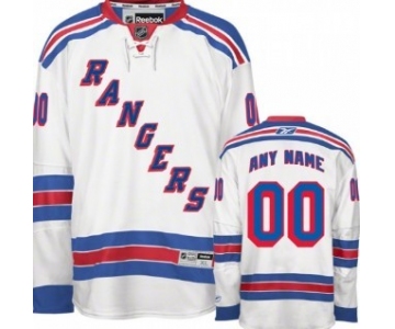 New York Rangers Mens Customized White Jersey