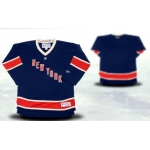 New York Rangers Youths Customized Navy Blue Jersey
