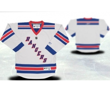 New York Rangers Youths Customized White Jersey