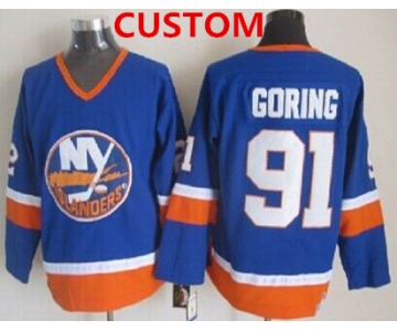Custom New York Islanders Light Blue Throwback CCM Jersey