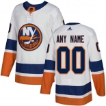 Men's Adidas New York Islanders NHL Authentic White Customized Jersey