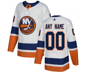 Men's Adidas New York Islanders NHL Authentic White Customized Jersey