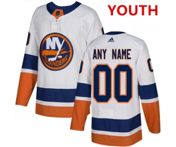 Youth Adidas New York Islanders NHL Authentic White Customized Jersey