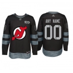 Adidas New Jersey Devils Black 1917-2017 100th Anniversary Stitched NHL Custom Jersey