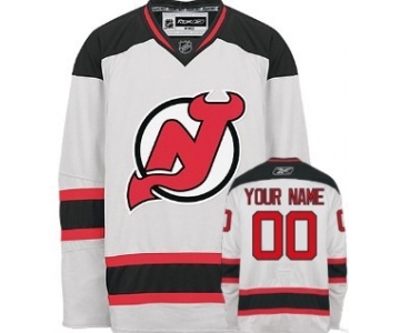 New Jersey Devils Mens Customized White Jersey