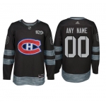 Adidas Montreal Canadiens Black 1917-2017 100th Anniversary Stitched NHL Custom Jersey