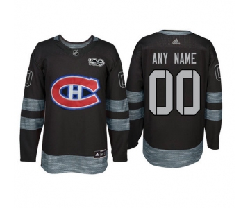 Adidas Montreal Canadiens Black 1917-2017 100th Anniversary Stitched NHL Custom Jersey