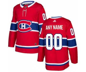 Custom Men's Adidas Montreal Canadiens Red 2017-2018 Hockey Stitched NHL Jersey
