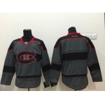 Custom Montreal Canadiens Charcoal Gray Jersey