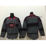 Custom Montreal Canadiens Charcoal Gray Jersey