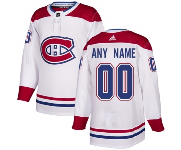 Men's Adidas Montreal Canadiens NHL Authentic White Customized Jersey