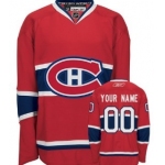 Montreal Canadiens Mens Customized Red CH Jersey