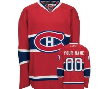 Montreal Canadiens Mens Customized Red CH Jersey