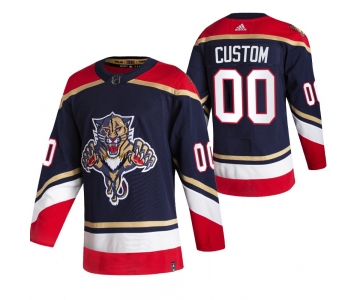 Florida Panthers Custom Black Men's Adidas 2020-21 Alternate Authentic Player NHL Jersey