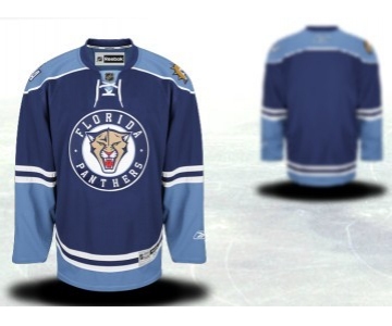 Florida Panthers Mens Customized Blue Third Jersey