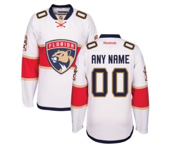 Men's Florida Panthers Reebok White Away Premier Custom Jersey