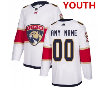 Youth Adidas Florida Panthers NHL Authentic White Customized Jersey