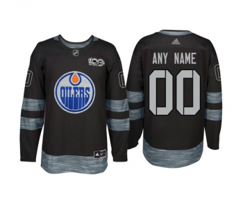 Adidas Edmonton Oilers Black 1917-2017 100th Anniversary Stitched NHL Custom Jersey