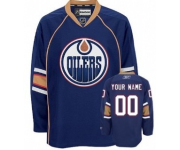 Edmonton Oilers Mens Customized Blue Thrid Jersey