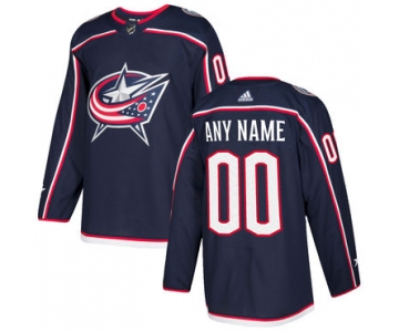 Custom Men's Columbus Blue Jackets Navy Blue Home Stitched NHL Adidas Hockey Jersey