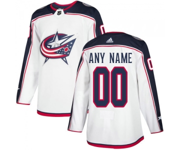 Men's Adidas Columbus Blue Jackets NHL Authentic White Customized Jersey