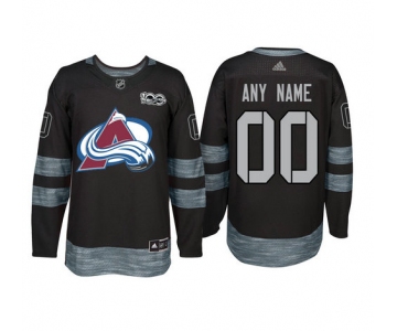 Adidas Colorado Avalanche Black 1917-2017 100th Anniversary Stitched NHL Custom Jersey