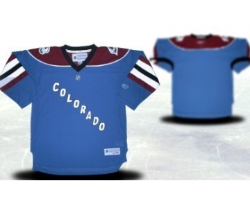 Colorado Avalanche Youths Customized Blue Third Jersey