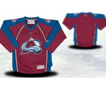 Colorado Avalanche Youths Customized Red Jersey