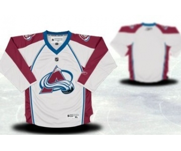 Colorado Avalanche Youths Customized White Jersey