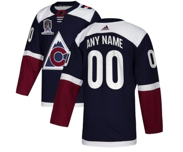 Men's Colorado Avalanche Avtive Player Custom 2022 Navy Stanley Cup Champions Patch Stitched Jersey