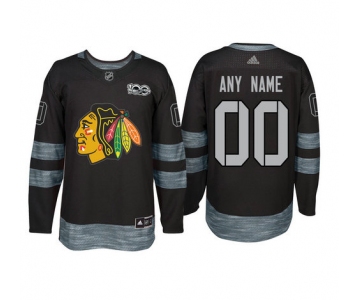 Adidas Chicago Blackhawks Black 1917-2017 100th Anniversary Stitched NHL Custom Jersey