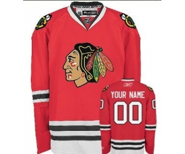 Chicago Blackhawks Mens Customized Red Jersey