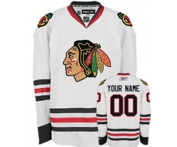 Chicago Blackhawks Mens Customized White Jersey